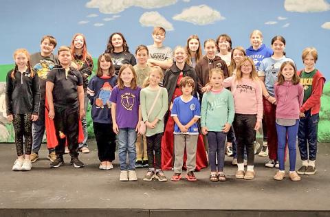 Pictured in back row, left to right: Paul Muma, Ella Finkbeiner, Lulu Contreras, Dillon Lieu, Ember Piper, Kennedy Antes, and Avery Graybill; middle row: Marleigh Grenon, Griffin Ferris, Noelle Melchi, Liam Terrien, Kamryn Lawrason, Georgia Grenon, Isabelle Hurt, Lola Stout, and Parker Sischo; front row: Evelyn Terrien, Annabella Wolverton, Gideon Wolverton, Katherine Carman, Lylah Schaudt, and Sam Marcotte.