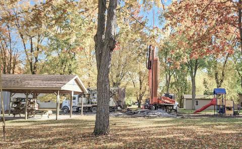 CONSTRUCTION AT LEO ROSS MEMORIAL PARK
