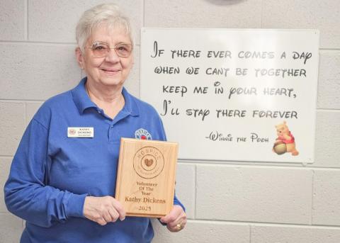 HOSPICE OF GLADWIN AREA VOLUNTEER OF THE YEAR KATHY DICKENS