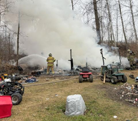 FIRE IN GROUT TOWNSHIP