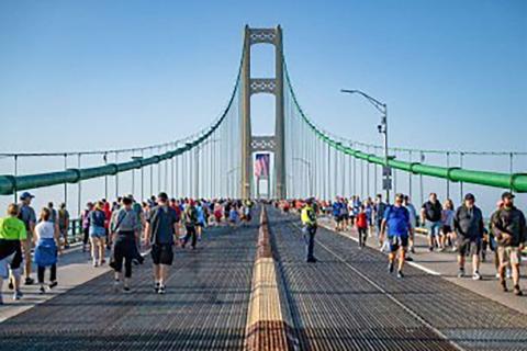 MACKINAC BRIDGE CLOSED LABOR DAY MORNING