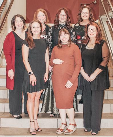 Miss Gladwin County Scholarship Program Board of Directors. Pictured in back row: Jan Hudson, Miss Gladwin County Historian; Clarity Gerow, Co-Chair; Kim Shea, Vice-Chair; front row: Erin Carpenter, Treasurer; Kim Kaleto, Gladwin Community Outreach/School Liaison; Jenna Bazzle, Program Director; Stacy Plude, Co-Chair. Missing from photo: Kennedy Shea, Board Secretary;and Katery Stoike, Beaverton Community Outreach/School Liaison