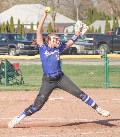Alexis Farrow pitched a complete game when Gladwin beat Farwell in the first game of a doubleheader Wednesday.