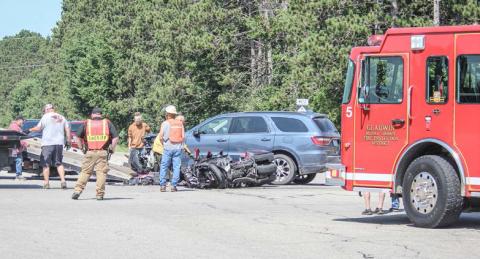 Motorcycle accident at Bard and M-61