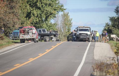 Two vehicle collision on M-18