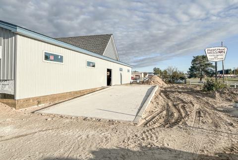 Crews continue working on the Sacred Heart Mission expansion. The mission is still open and operational. The expansion is planned to open in the spring.