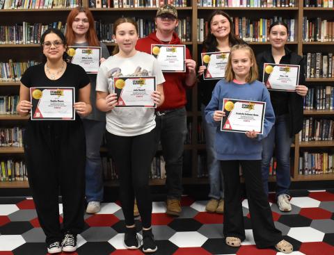 November’s BJSHS Students of the Month include Sophia Moore, Willow Govitz, Julia Russell, Shawn Smith, Isabelle Dodman, Issabella Collamer-Rowe and Shaye Dull. Not pictured: Daniel Scheid, Devonte Seawood, Troy Roberts, Trixie Kingry and Liam Ryan.
