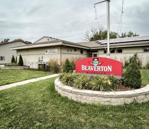 Beaverton City Hall, located at 128, Saginaw St., Beaverton.