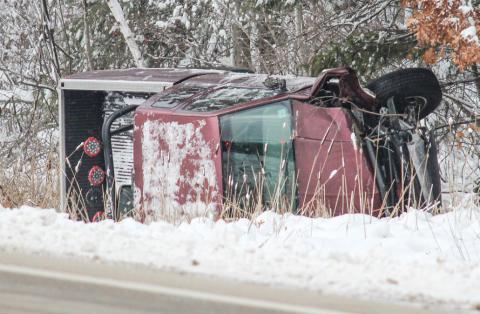 On Wednesday, January 17, around 12 p.m., a truck went into the ditch on M-61 and struck a tree. No further information was available at time of print.