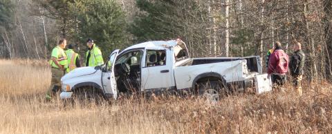 VEHICLE ROLLOVER IN GRIM TOWNSHIP