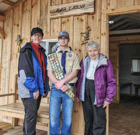 Eagle Scout Dylan Moore makes improvements to Nau Cabin