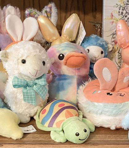 Shown here are plush animals the SFF donated to this years Gladwin County Easter Egg Hunt.