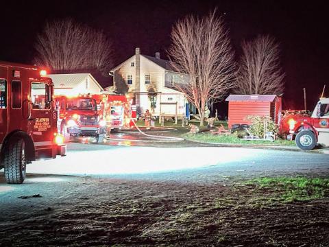 Early morning fire devastates house