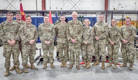 Michigan Army National Guard’s (MIARNG) 745th Ordinance Company at the Grayling Army Airfield (GAAF) Armory in Grayling as they prepare to depart for their deployment to the Middle East to support Operation Spartan Shield.