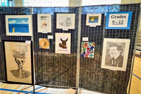 Gladwin High School student art from a previous spring art show.