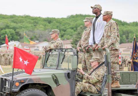 Lt. Governor joined Michigan National Guard Pass in Review Ceremony at Camp Grayling