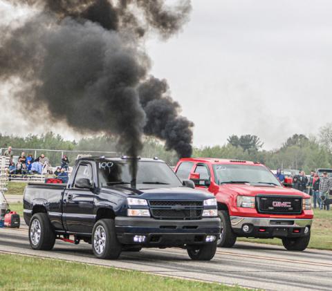 Racing action from last year’s Thunder on the Strip.