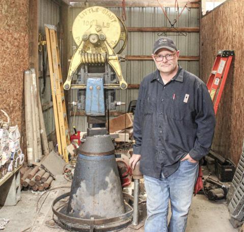 Mike Malosh’s hobby is forging custom knives
