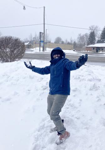 Braving the cold for God