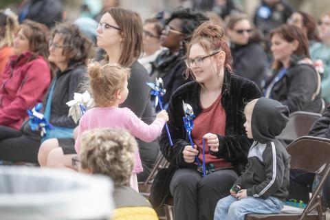 Rally, pinwheels bring awareness to child abuse prevention at State Capital