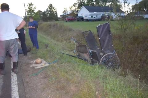 One man suffered non life-threatening injuries when his buggy was struck from behind on Wednesday, Sept. 24, in Gladwin Township.