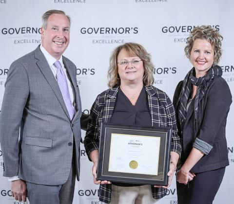 Pictured left to rightare : Leland Babitch M.D., president and CEO, iMPROve Health; Julie Simon, manager transitional care planning and ACP, MyMichigan Health, and Sarah Scranton, vice president, safety and quality for the Michigan Health &amp; Hospital Association (MHA) and executive director, MHA Keystone Center.