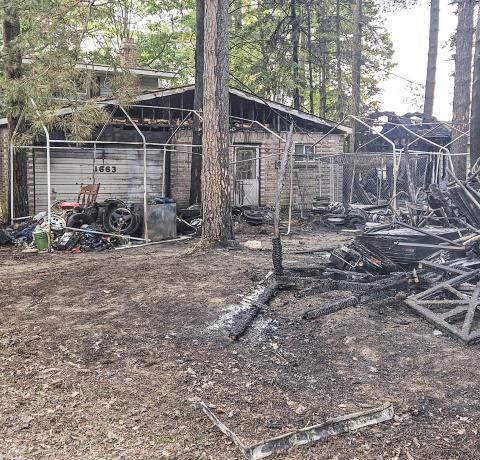 Structure fire in Billings Township