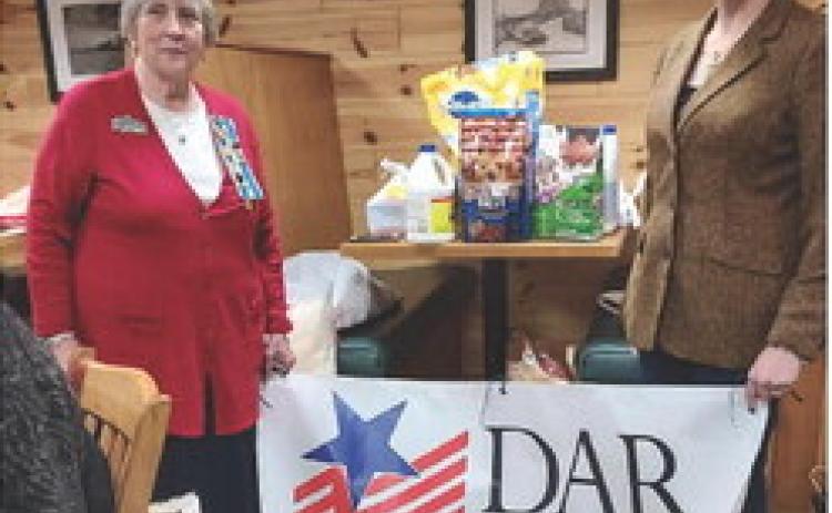 Shown left to right, Janet Schenk, Regent RAS Chapter, Oscoda and Jessica Guoan, Iosco Co. Humane Society Representative.