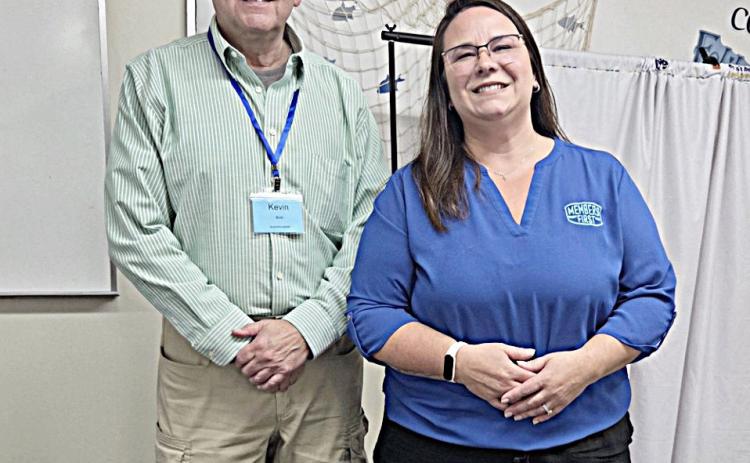 MARSP County Chapter President Kevin Brott introduced chapter members to Tammy King, a fraud specialist at Members First Credit Union, who presented a program on fraud and scams.