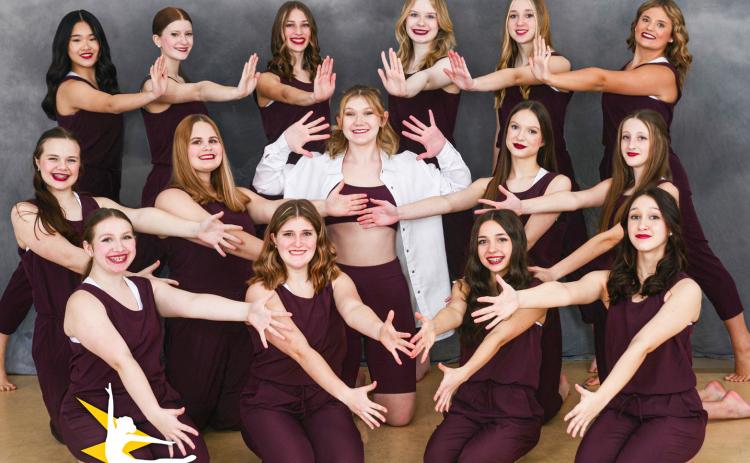 Intermediate Modern “Brainstorm” received Diamond &amp; Top Scoring Recreational Group Dance of the entire competion. Pictured left to right, back row: Jiayi Rees, Taylor Frye, Breelyn Viser, Ava Mattice, Chloe Mausolf, and Abbey Bosel. Middle row: Mady Crawford, Emily Sisco, Olivia Robertson, Zaidee LeVasseur, and Rina Graveline. Front row: Liberty Kidd, Julia Edick, Malaysia Coney, and Gabby Mathews.