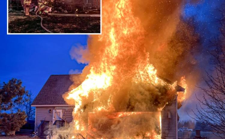 Blaze destroys home  in Butman Township