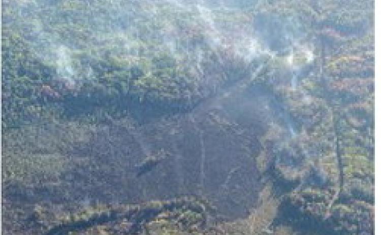 Aerial view of 2025 Roscommon County fire.