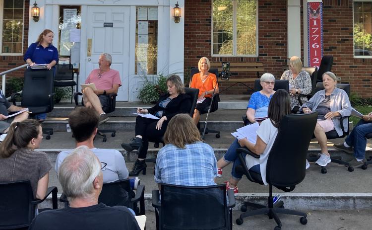City Hall passed maximum capacity for Monday’s Regular Meeting of the Gladwin City Council, forcing city officials and the audience to haul their chairs outdoors to continue with the proceedings.