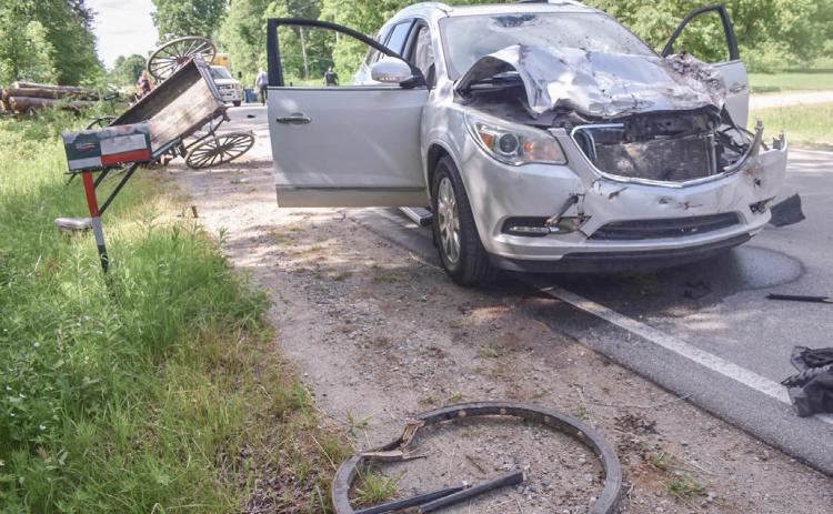 Amish buggy struck by vehicle