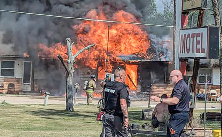First responders on scene at the Wagon Wheel Motel.