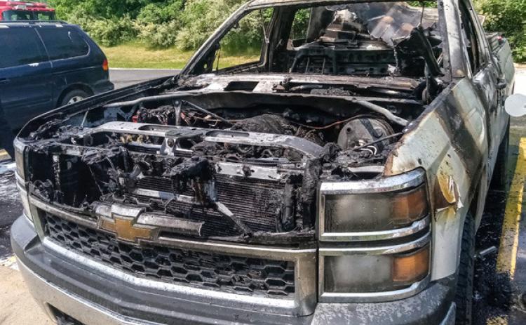 SPONTANEOUS VEHICLE FIRE AT THE BROOK