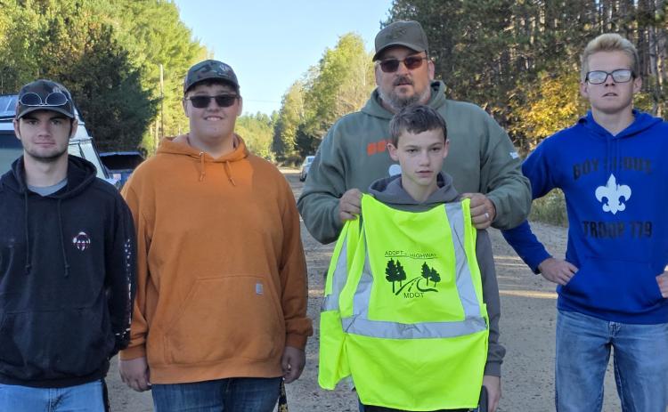 Local Boy Scouts clean M-61 highway