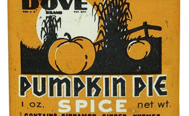 This vintage tin is a reminder that pumpkin spice was a well-loved flavor long before coffee shops started adding it to their drinks every fall. MORFORD’S ANTIQUE ADVERTISING AUCTIONS