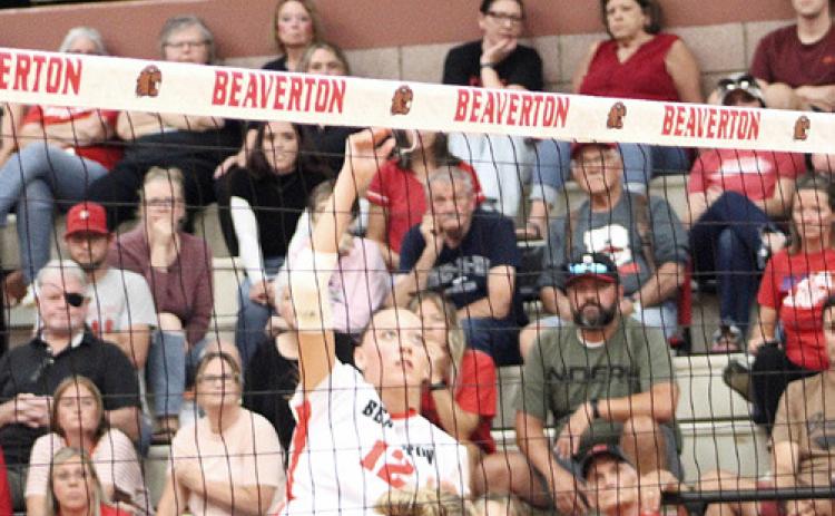 Trinity Danielak had eight kills in Beaverton’s loss to St. Louis last week.