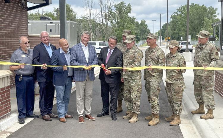 Peters participates in ribbon-cutting ceremony for new main gate and entrance facility at Battle Creek Air National Guard Base