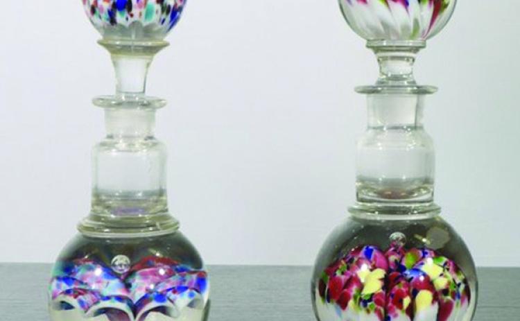These paperweight inkwells demonstrate the unique glassmaking styles of Millville, New Jersey, and showcase the skill and creativity of their glassworkers. ALDERFER AUCTION COMPANY