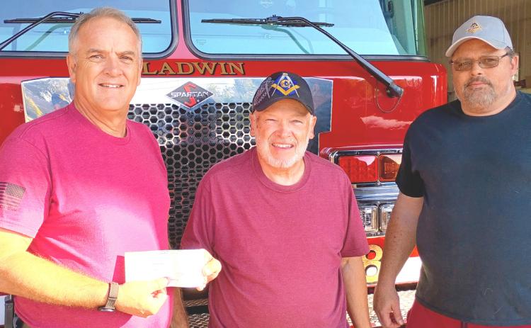 Masons donate to fire safety open house