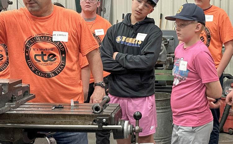 Students in the Advanced Manufacturing session of CTE Summer Camp had the chance to learn about tools, equipment, and processes used in today’s manufacturing industry.