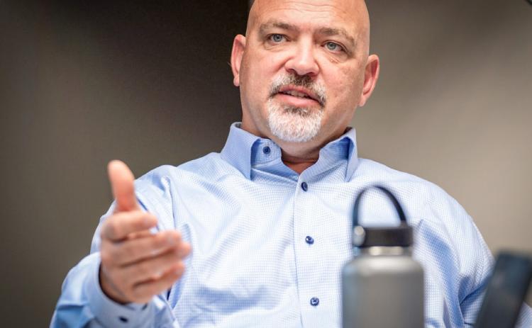 Michigan Association of School Boards’ executive director Donald P. Wotruba, speaking about his organization and their initiatives during an interview at their offices in Lansing, MI on Mon. Sept. 16, 2024.