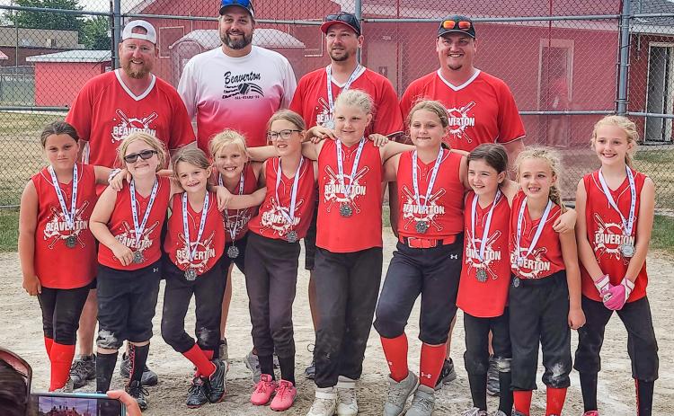 Beaverton 8U Girl’s took second place in the Beaverton Tournament this past weekend after losing to a very tough Bullock Creek team. The girls played their best and we are very proud. Pictured in back row, left to right, coaches: Jason Anderson, Adam Dillon, Lance Tenwalde, and Mike Silvers. Front row, left to right: Brynlee McDonald, Brynlee Anderson, Tabatha Wheeler, McKinley Silvers, Nevaeh Lewis, Liberty Dillon, Brezlyn Tabaszewski, Amelia Griffin, Reggie Lang, and Addy Tenwalde.