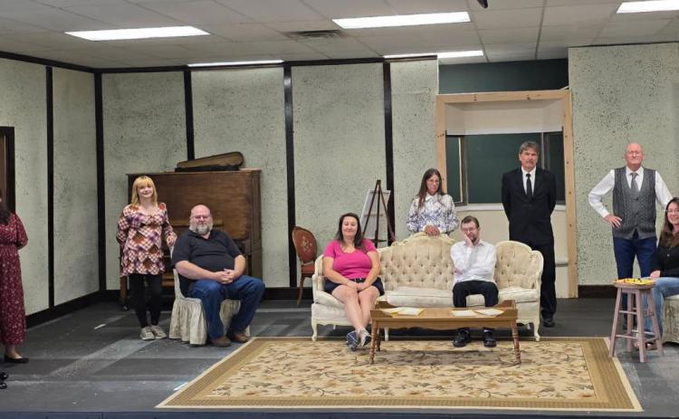 Cast members left to right are: Kim Shea, Kate Smith, Brielle Dick, Steve Levine, Keara Hopkins, Lora Perkins, Justin Marchington, Dave Minor, Bill Mason, Tina May, and Kevin Allen.