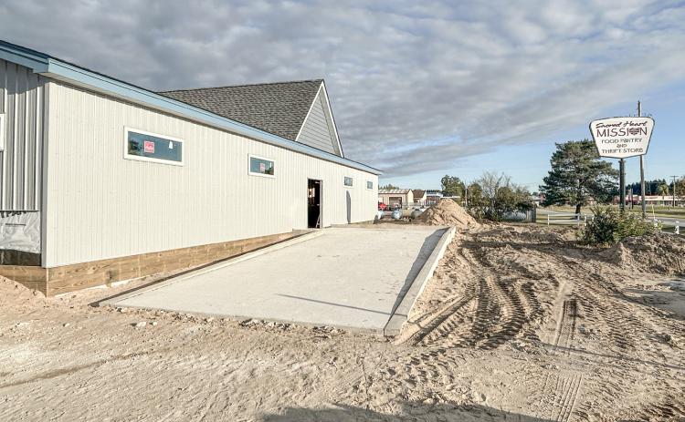 Crews continue working on the Sacred Heart Mission expansion. The mission is still open and operational. The expansion is planned to open in the spring.