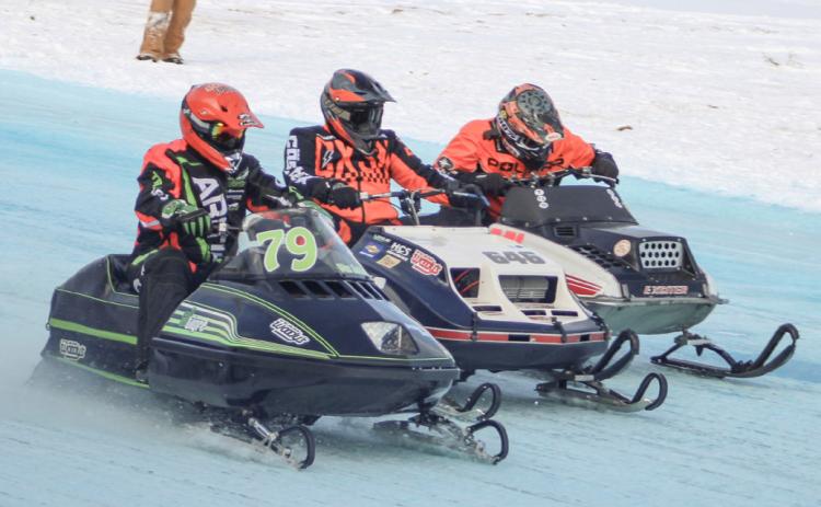 Vintage snowmobiles take to the blue ice Jan. 17