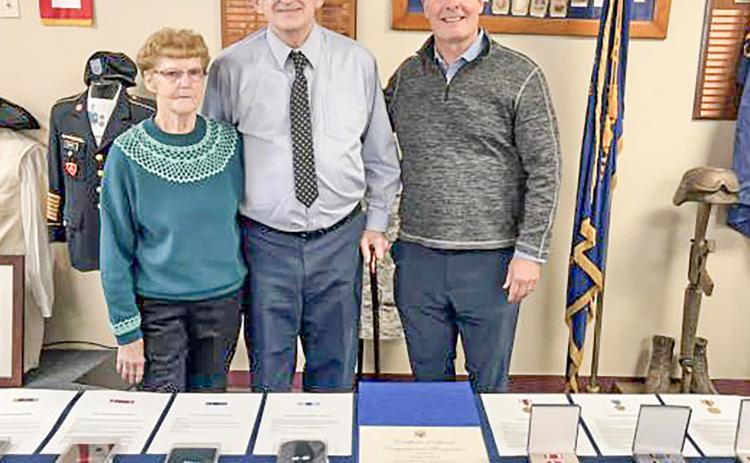 Congressman Moolenaar with Kelly Van-Y and his mother, Ollie.