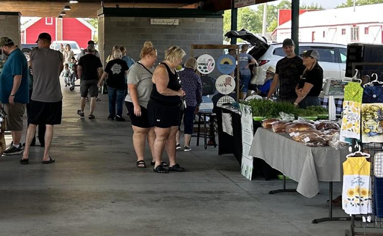 The Gladwin Farmer’s Market, located on North State Street, is open every Saturday, from 9 a.m. to 1 p.m., until October 14. The Farmer’s Market offers a variety of items like wooden furniture, blankets, maple syrup, and fresh herbs. Pictured is the market on June 24.